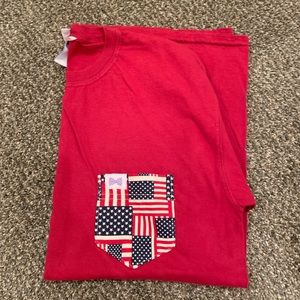 Fraternity Collection USA Pocket Tee - Red - M